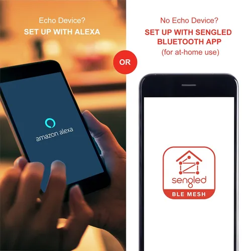 Vista 8 de Sengled Bombilla Alexa BR30, S1, emparejamiento automático con dispositivos Alexa, bombilla inteligente de inundación que funciona con Alexa