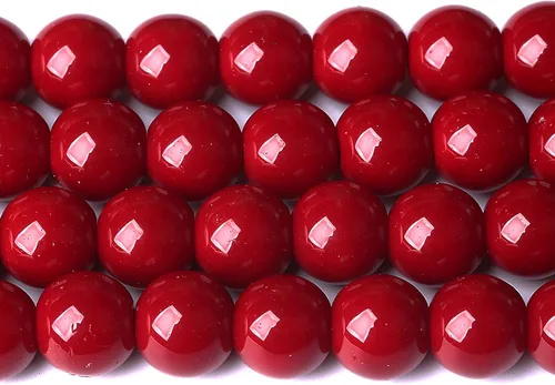 Vista 64 de 36 piezas de cuentas sueltas de espacio de jade de epidoto verde y rojo natural de 10 mm, cuentas redondas para hacer joyas DIY, collares, pulseras