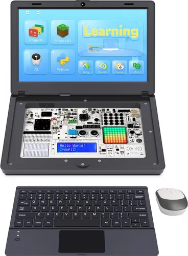 ELECROW for Raspberry Pi 5 Kit, Crowpi2 - All in One Kits with 11.6inch Display, Learning Programming Kit with Sensors for Professional Adult (Basic