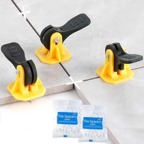 Vista 7 de Kit de sistema de nivelación de azulejos FACITE 1/8 Espaciadores de azulejos reutilizables 50 piezas Herramientas de nivelación de azulejos