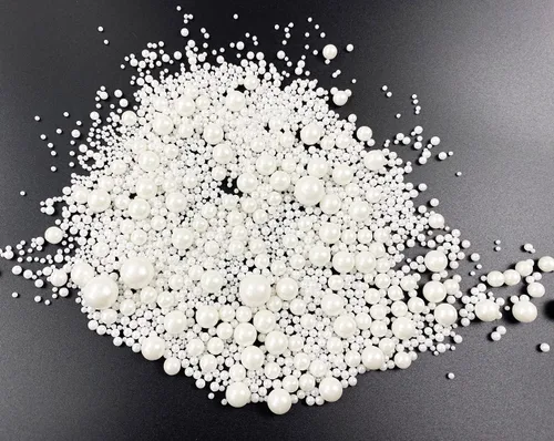 Vista 2 de Chispas de Azúcar Perlado Comestible Blanco Caramelo 120g/ 4.2oz Horneado Decoraciones Comestibles para Pasteles Coberturas para Cupcakes Decoración