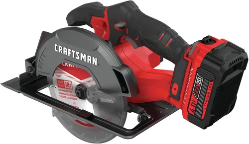 Vista 9 de CRAFTSMAN Kit de sierra circular inalámbrica V20, 6-1/2 pulgadas, batería y cargador incluidos (CMCS500M1)
