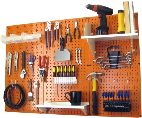 Vista 34 de Organizador de herramienta control de pared 30-wrk-400wb estándar panel perforado mesa de trabajo de metal, 30-WRK-400 BB