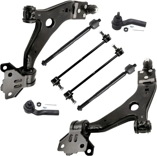 Vista 55 de Detroit Axle - Kit de 8 piezas para Chevy GMC Silverado Sierra Suburban 1500 Yukon Cadillac Escalade 2 brazos de control superior, 2 barras