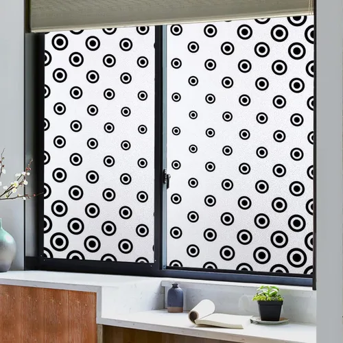 Vista 4 de Película de privacidad para ventanas de vidrio, película reflectante para ventana, bloqueo solar, esmerilada, privacidad estática, diferentes