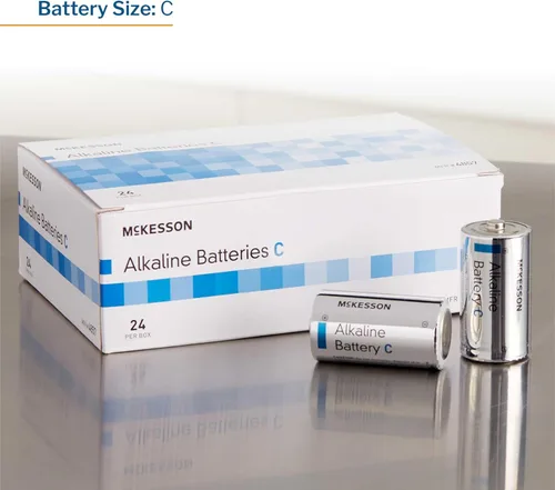 Vista 3 de McKesson Baterías alcalinas, célula C, ideal para dispositivos médicos, desechables, 1.5 V, 24 unidades, 1 paquete