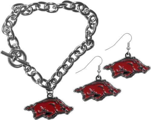 Vista 20 de Siskiyou Sports NCAA unisex-adult Chain Bracelet and Dangle Earring Set