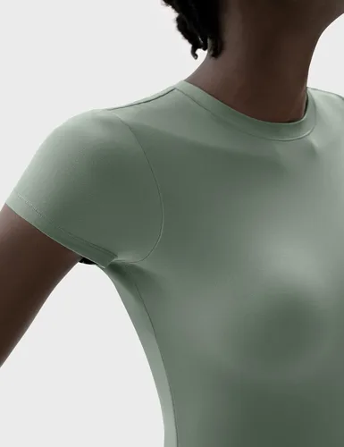 Vista 3 de PUMIEY Body de manga corta con cuello redondo para mujer, camiseta de moda, colección Smoke Cloud Pro