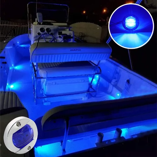 Vista 6 de Boaton Luces LED de pesca nocturna - Luces de cortesía, cubierta, navegación para barcos (Azul)