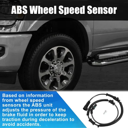 Vista 3 de X AUTOHAUX Kit de sensor de frenos antibloqueo de rueda para Ram 1500 2013-2022 Sensor de velocidad de rueda ABS delantero izquierdo derecho que