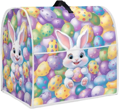 Vista 45 de Birds Flower Pattern Kitchen Aid Mixer Cover, Food Processor Cover with Top Handle and Storage Pocket, Dust Cover for Kitchen Stand Mixer or Coffee