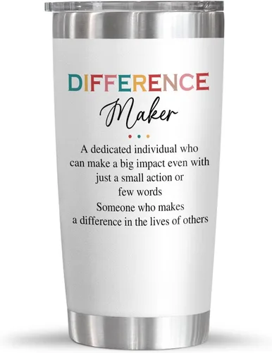 AXIARA Regalos de Agradecimiento de Navidad para Mujeres - Vaso Aislado de Acero Inoxidable de 20 oz con Tapa - Regalos de Apreciación, Cumpleaños,