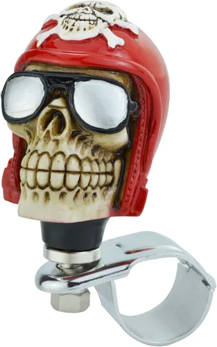 Vista 7 de Lunsom Perilla giratoria de rueda, perilla giratoria con forma de calavera, perilla de suicidio, mango eléctrico, ayuda de giro, pomos giratorios