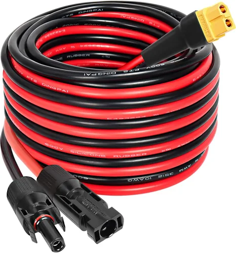 Vista 17 de MOOKEERF Cable de extensión solar a XT60 10AWG 3FT conector solar a XT60 Cable adaptador para panel solar a estación de energía portátil Generador