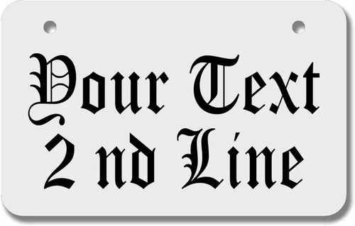 Vista 13 de Carpe Diem Designs placa frontal personalizable para matrícula/tocador, fabricada en Estados Unidos., Aluminio