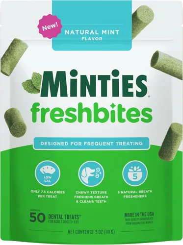 Vista 18 de Minties VetIQ - Golosinas dentales para perros, masticables dentales para perros pequeños/pequeños (menos de 40 libras), 40
