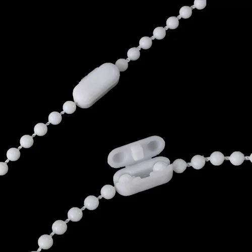 Vista 4 de MEETOOT Kit de reparación de cadenas de cuentas de 32.8 ft, 10.94 yardas, persiana enrollable de plástico romana, pantalla vertical romana, cadena