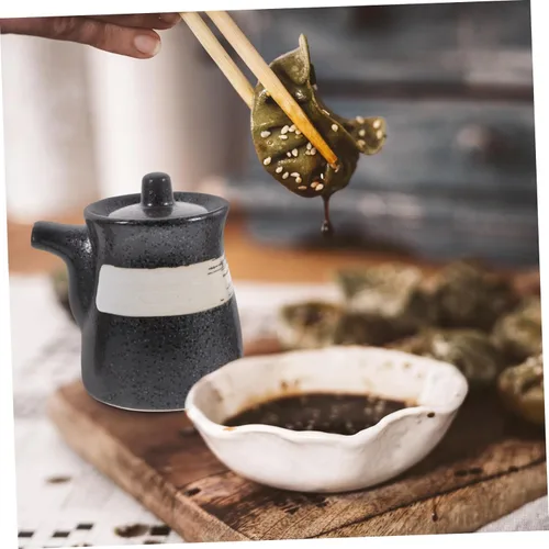 Vista 9 de 1pc Horizontal Oliva Japonés Go Cooking para con tapa Buffet Can Eel Sauce Mesa Restaurante Ml Enjuague bucal Botella o jarabe Líquido Salsas