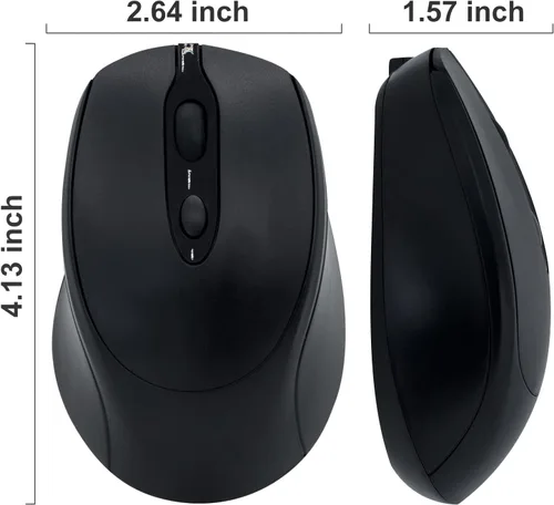 Vista 6 de Ratón Bluetooth, inalámbrico recargable para portátil/iPad/MacBook Pro/Air, mouse silencioso portátil delgado para Surface Pro/PC/Lenovo/Samsung