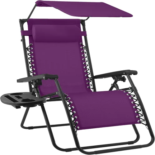 Vista 31 de Best Choice Products Silla reclinable plegable de gravedad cero para exteriores, de patio, para salón al aire libre, con toldo ajustable