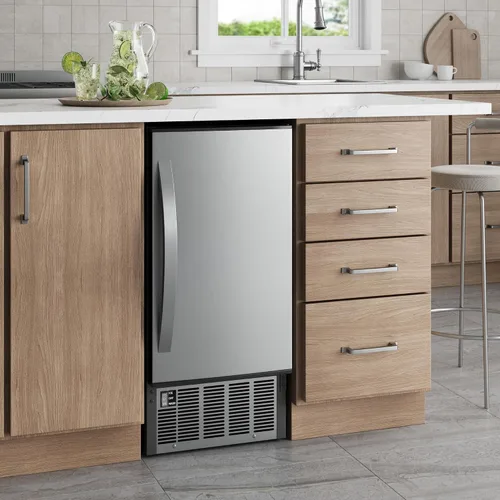 Vista 8 de EdgeStar - Máquina de hielo integrada de 15 pulgadas, 50 libras/día Negro