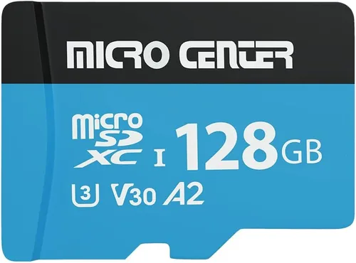 INLAND Micro Center Performance Tarjeta microSDXC de 128 GB, tarjeta micro SD A2, UHS-I C10 U3 V30 A2 4K UHD tarjeta de memoria flash de video con