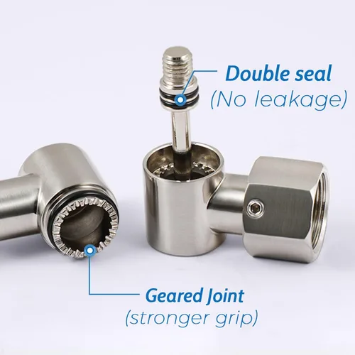 Vista 7 de G-Promise Regadera de lluvia de metal de 10 pulgadas con brazo de extensión ajustable de 13 pulgadas, cabezal de ducha de lluvia de alta presión