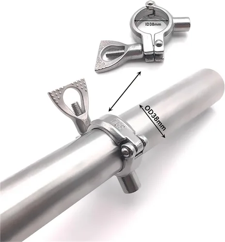 Vista 2 de OD19-102mm 304 Stainless Steel Welding Pipe Holder Clamp Type Clips Support Tube Bracket Suitable To Pipeline Support(12.7mm)