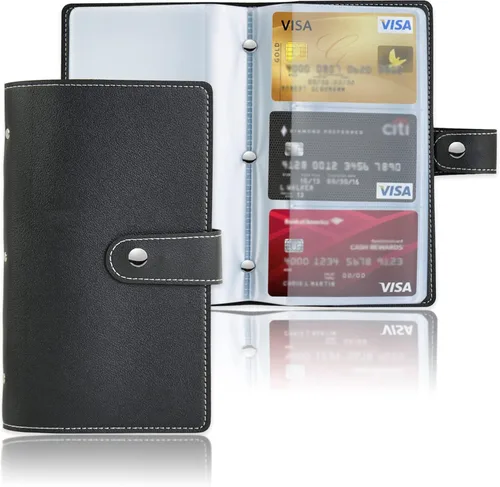 Vista 28 de lizimandu Libro Tarjetero para Tarjetas de Visita, Estuche Libro de Tarjetas de Visita de Cuero PU, Carpeta Organizadora para Tarjetas