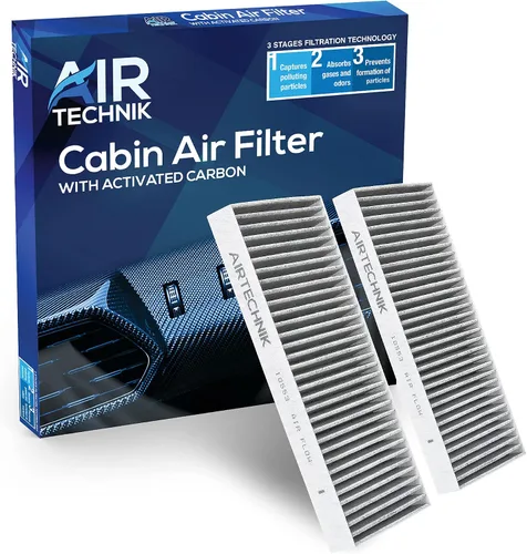 AirTechnik CF10553 Filtro de aire de cabina con carbón activado | Compatible con Nissan Frontier 2005-2021, Pathfinder 2005-2012, Xterra 2005-2015,