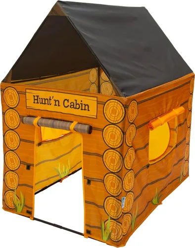 Pacific Play Tents 61804 Kids Hunt'n Cabin Tent Playhouse, 39 x 27 x 43 pulgadas, marrón
