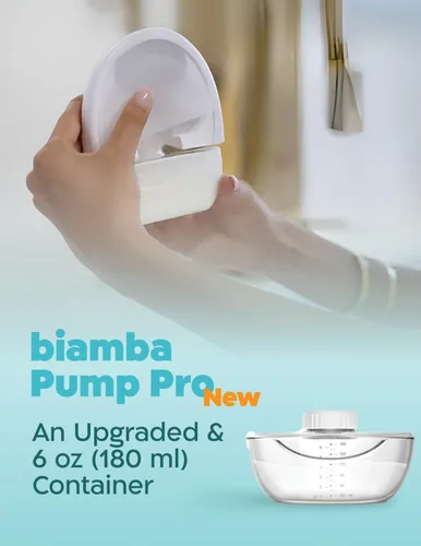 Vista 5 de Pump Pro - Extractor de leche portátil manos libres, bombas de lactancia materna portátiles de 6.1 fl oz con control de aplicación, sacaleches