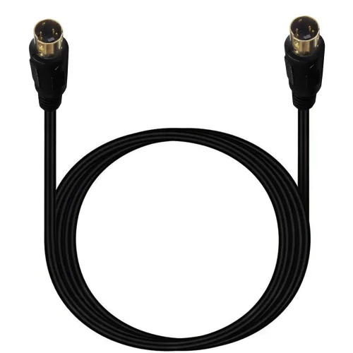 Cable S-Video Mini DIN de 4 pines S Cable de vídeo macho a macho chapado en oro para videocámaras de jugadores, computadoras portátiles,