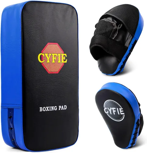Vista 8 de 2-in-1 Boxing Pads Set, Punch Mitts & Kick Pad Combo for Kids & Adults, Adjustable MMA Training Gear for Boxing, Kickboxing, Karate & Taekwondo