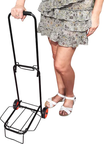 ISOP Carrito de compras Dolly 2 ruedas | Carro de mano plegable ligero | Carro utilitario | Plegable portátil | Fácil de almacenar - 2 ruedas |