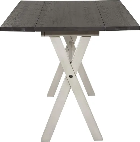 Vista 5 de OSP Home Furnishings Kristen - Escritorio extensible abatible para mesa de comedor, acabado carbón