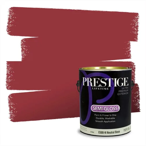 Vista 74 de Prestige Paints Pintura exterior e imprimación en uno, 1 galón, plano, coincidencia comparable de Valspar* Amber Rose*