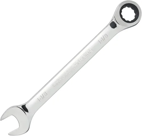 Vista 7 de Llave combinada de trinquete de 1 pulgada SAE 72 dientes, caja de trinquete de 12 puntos, llave inglesa de extremo abierto y herramientas