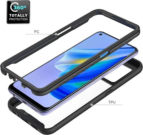 Vista 2 de Funda protectora para Oppo Reno 6 Lite, anticaídas y absorbe los golpes para Oppo A95 4G / A74 4G CPH2219 / Reno 6 Lite CPH2365 - Rojo