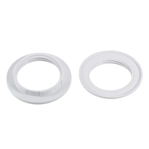 Vista 3 de 4 anillos roscados de base media y 1 herramienta de extracción de anillo de sombra negra para enchufes de base E26 con diámetro de 1-1/2 pulgadas