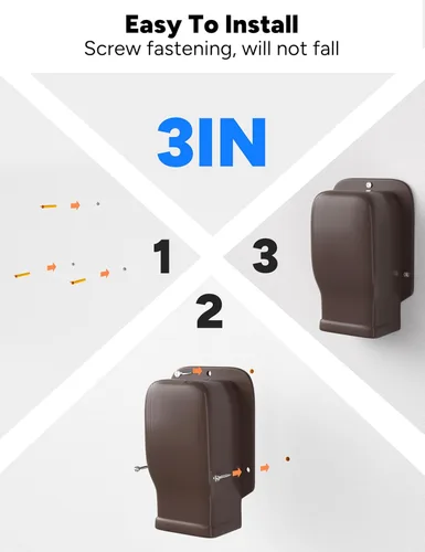 Vista 9 de 3'' Entry Wall Cover Line Set Cover Kit for Ductless Air Conditioners and Heat Pumps, PP Decorative Upgraded UV-Proof Strong& Durability, Brown