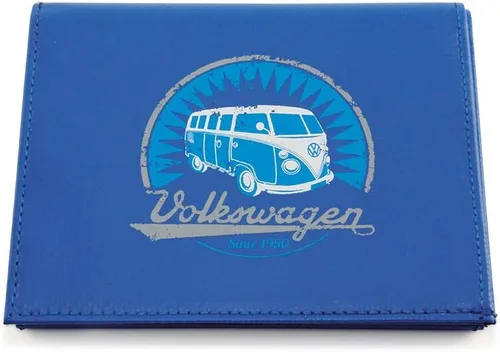Vista 5 de BRISA VW Collection - Elegante y genial cartera Volkswagen Hippie Bus T1 Camper Van hecha de lona resistente y resistente a desgarros con logotipo