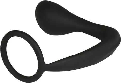 Vista 5 de FST Anillo de silicona para el pene con tapón anal, estimulador de masaje de próstata y anillo de pene para mejorar la erección