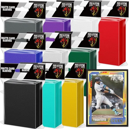 1000 fundas para tarjetas intercambiables, 10 colores de carga superior para tarjetas estándar de 2.5 x 3.5 pulgadas, protector de tarjeta para