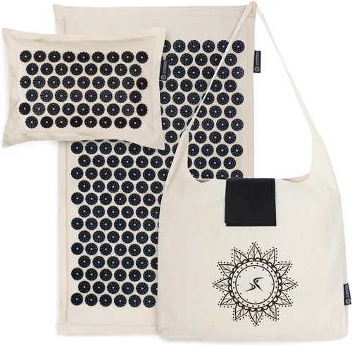 Vista 8 de ProsourceFit Ki Acupressure Mat and Pillow Set with 100% Natural Linen for Back/Neck Pain Relief and Muscle Relaxation