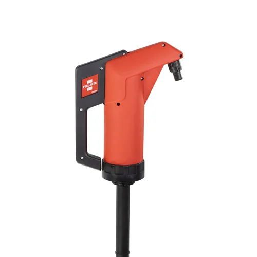 Vista 12 de Fill-Rite FR152 bomba de mano de pistón con manguera y boquilla, color rojo