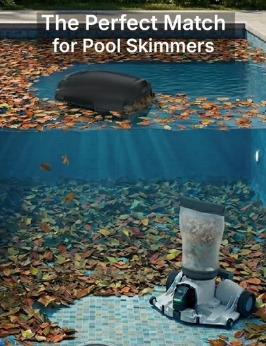 Vista 2 de Aspiradora robótica automática para piscinas, apertura de piscina resistente, entrada de succión ultra ancha de 360°, bolsa extragrande de 1.85