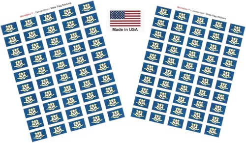 Vista 196 de 100 calcomanías de la bandera de Afganistán, dos hojas de 50, 1.5" x 1" hechas en Estados Unidos, calcomanías autoadhesivas para álbum de recortes
