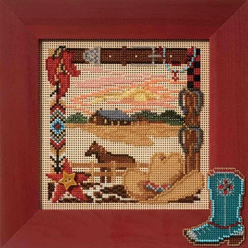 Vista 2 de On The Range - Kit de punto de cruz con cuentas Mill Hill Buttons & Beads 2007 Spring MH147106