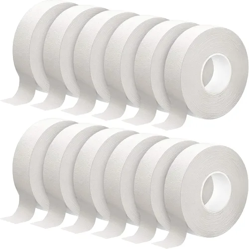 Vista 9 de Leelosp 6/12 Roll Hockey Tape Each 1 Inch x 63 ft Multipurpose Bat Cloth Tape Athletic Accessories Blade and Handle Hockey Stick Accessories for